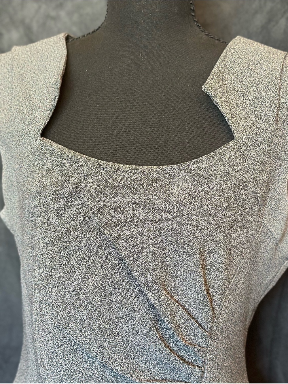 Shelby & Palmer Silver One-Shoulder Textured Dress